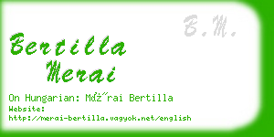 bertilla merai business card